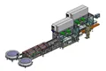Ligne d’emballage automatique avec double bol vibrant
